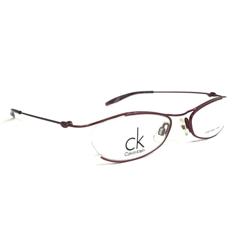 Calvin Klein Eyeglasses Frames ck5304 664 Burgundy Red Semi Rimmed 51-18-130